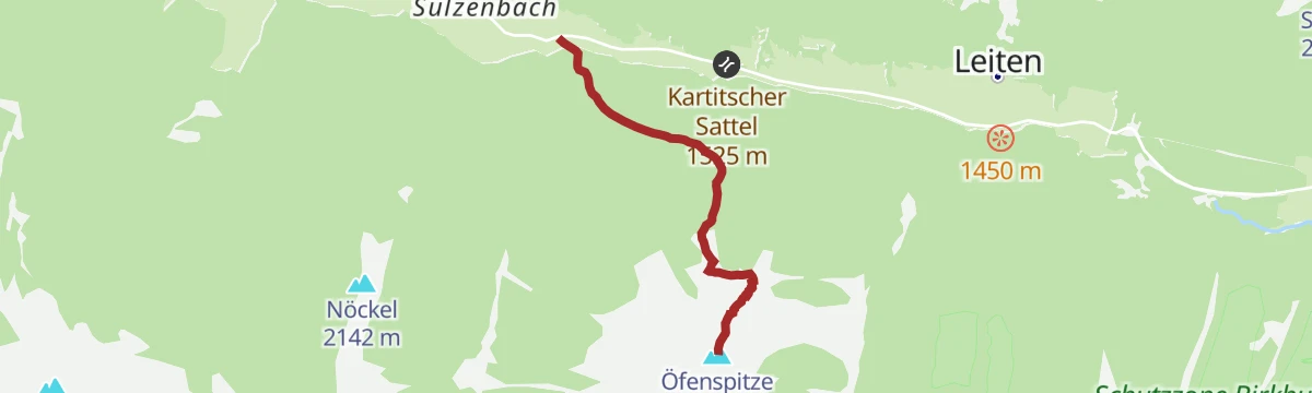 Route map: Öfenspitze 2.334 m